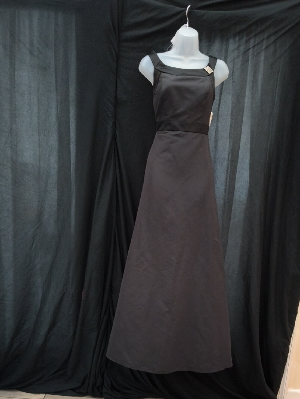 Brand New David's Bridal Black Sleeveless A-Line Maxi Dress
